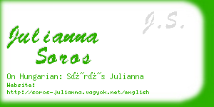 julianna soros business card