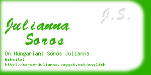julianna soros business card